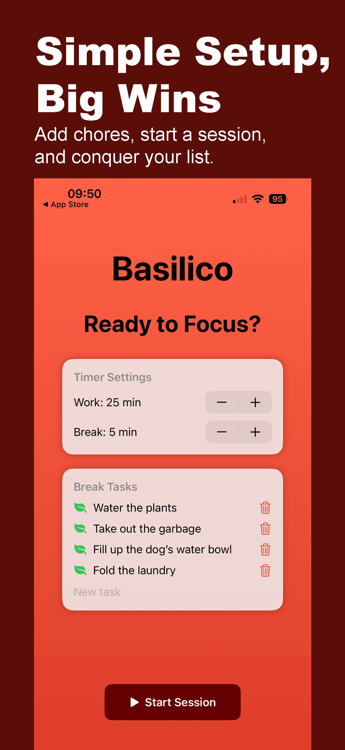 Basilico - Simple setup, big wins
